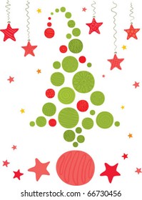 Merry Christmas tree from a ball
