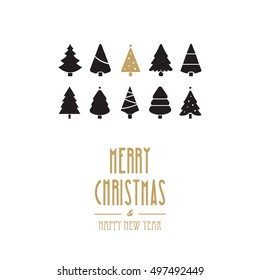 merry christmas tree card