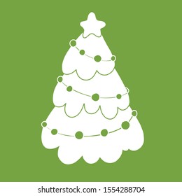Merry Christmas tree card simple


