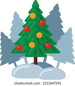 Merry Christmas Tree Decoration Winter Celebration 