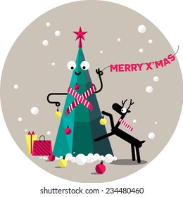 Merry christmas, christmas tree decorations