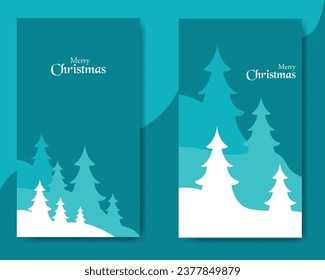 Fröhliche Weihnachten mit Baumflachvorlagenpaket
