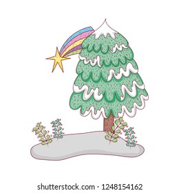 merry christmas tree icon