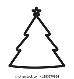 Merry christmas tree icon.Vector
