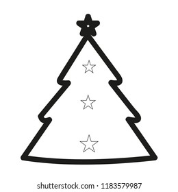 Merry christmas tree icon.Vector