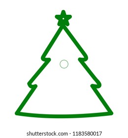Merry christmas tree icon.Vector