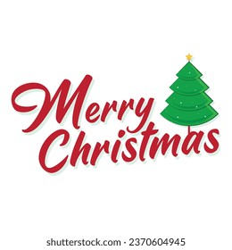 Merry Christmas and Tree - Logo Design