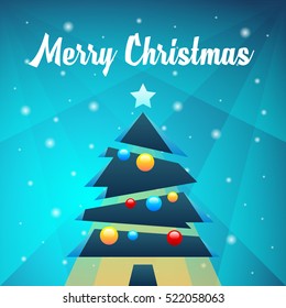 Merry Christmas Tree New Year