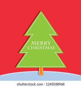Merry Christmas Tree Red