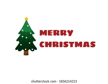 Merry Christmas tree vector background