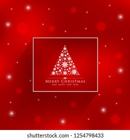Merry christmas tree vector banner.