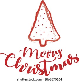 Merry christmas tree vector design. this is high quality vector graphics.