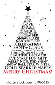 Merry Christmas! Christmas Tree Vector Design.