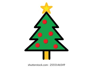 Merry Christmas tree vector elements