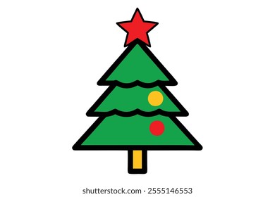 Merry Christmas tree vector elements