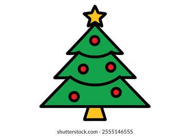 Merry Christmas tree vector elements