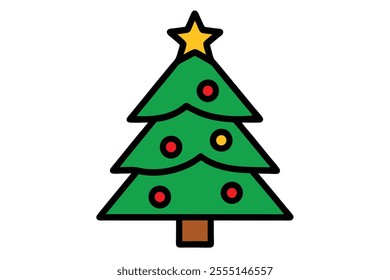 Merry Christmas tree vector elements