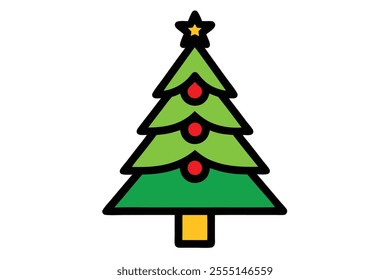 Merry Christmas tree vector elements