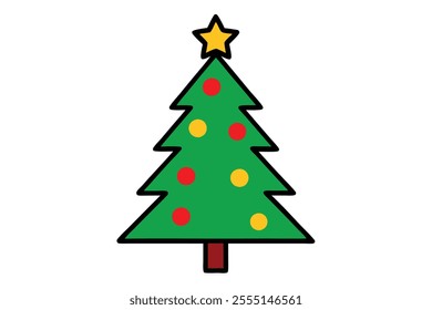 Merry Christmas tree vector elements