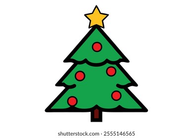 Merry Christmas tree vector elements