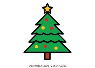 Merry Christmas tree vector elements