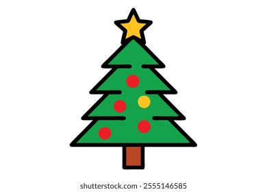 Merry Christmas tree vector elements