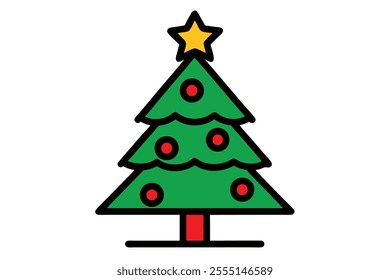 Merry Christmas tree vector elements