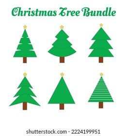 Merry Christmas Tree Vector icons best for greetings card, post and template design