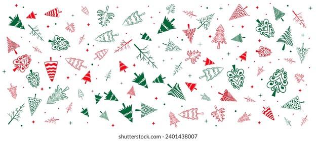 vectores decorativos de fondo de árboles de navidad