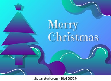 merry christmas trendy background, cover, banner, invitation, greeting card. clipping mask vector element