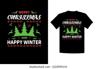 Merry Christmas Trendy T-Shirt Design