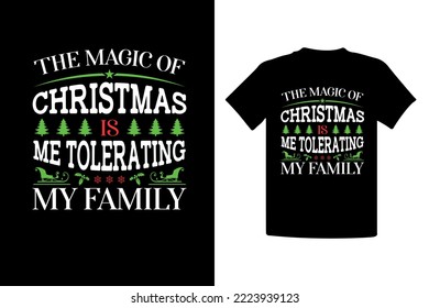 Merry Christmas Trendy T-Shirt Design