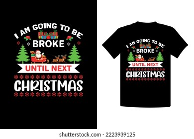Merry Christmas Trendy T-Shirt Design