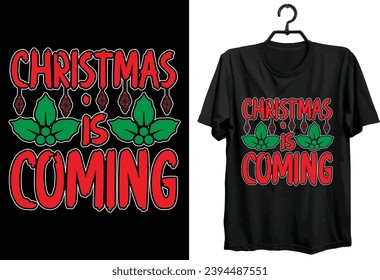 Merry Christmas T-shirt Design. Funny Gift Item Merry Christmas T-shirt Design For Christmas Lovers.