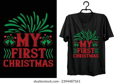 Merry Christmas T-shirt Design. Funny Gift Item Merry Christmas T-shirt Design For Christmas Lovers.