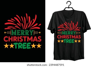 Merry Christmas T-shirt Design. Funny Gift Item Merry Christmas T-shirt Design For Christmas Lovers.