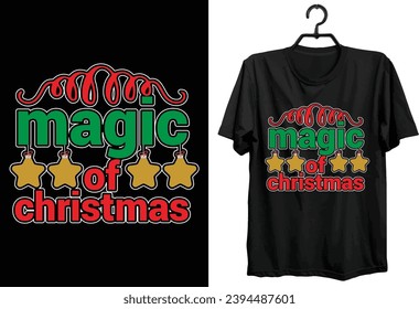 Merry Christmas T-shirt Design. Funny Gift Item Merry Christmas T-shirt Design For Christmas Lovers.