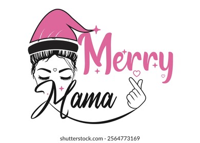 Merry Christmas T-shirt Design, Teacher Claus T-shirt Design, Nurse Merry Mama Christmas T-shirt Design