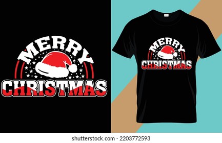 Merry Christmas T-Shirt Design Template.