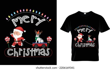 Merry Christmas T-shirt design  template