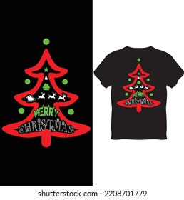 Merry Christmas t-shirt design template