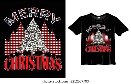 Merry Christmas T-Shirt Design Template with Christmas tree and Christmas pattern for Christmas Celebration. Good for Greeting cards, t-shirts, mugs, and gifts. For Men, Women, and Baby clothes