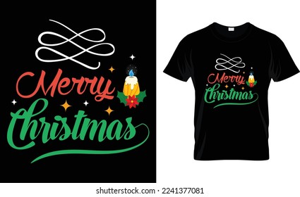 Merry Christmas, T-Shirt Design Template
