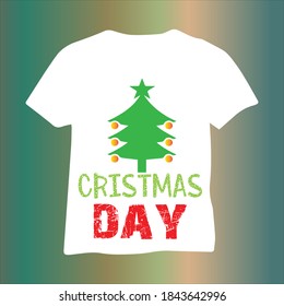 Merry Christmas t-shirt design vector template. Christmas day colorful t-shirt design. Christmas black blue white red t-shirt design.