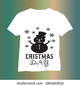 Merry Christmas t-shirt design vector template. Christmas day colorful t-shirt design. Christmas black blue white red t-shirt design.