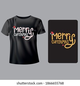 Merry Christmas Tshirt Design with vector. Look like