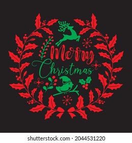 Merry Christmas - Christmas T-shirt Design, Vector Files.