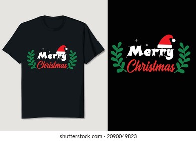 Merry Christmas T-shirt Design Vector