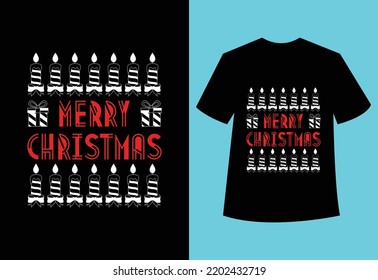 Fröhliche Weihnachten, Weihnachts-T-Shirt-Design, Vektorgrafik