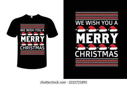 Frohe Weihnachts-T-Shirt-Design, Vektorgrafik